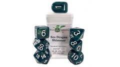 Sea Dragon Shimmer with White Numbers - Set of 7 w/ Arch'd4